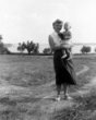 Louise Butler and son Steven, Boy Scout Hill, 1950