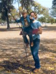 Me and my son Benjie, Flag Pole Hill, 1977